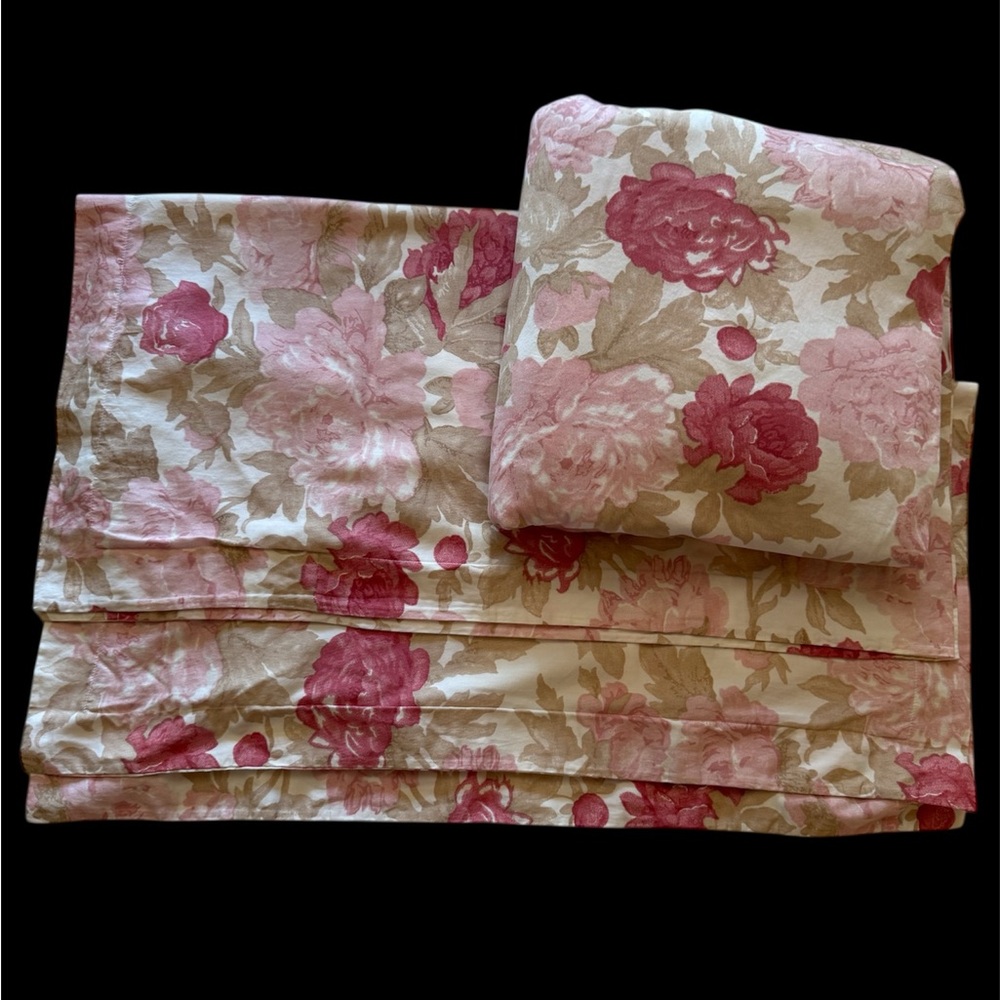 Floral Pink and Beige King Duvet Bedding Set